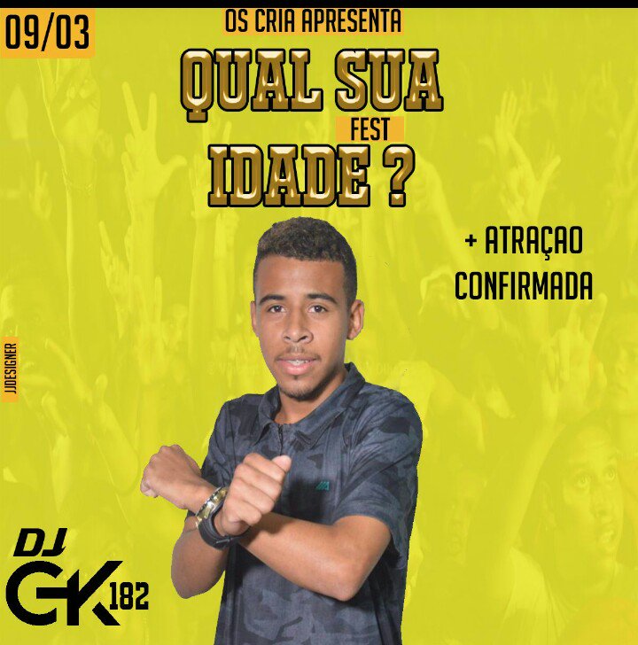 DjLucasdoStb's tweet photo. ATRAÇÃO MAIS QUE CONFIRMADA NO @QualSuaIdade3 !! 
DJ GK DO 182 !!! BOTANDO O PIQUEZIN DAS COMUNIDADES !! 
#BROTA #INGRESSOS #ESGOTANDO #QualSuaIdade https://t.co/moSSVLMcrb