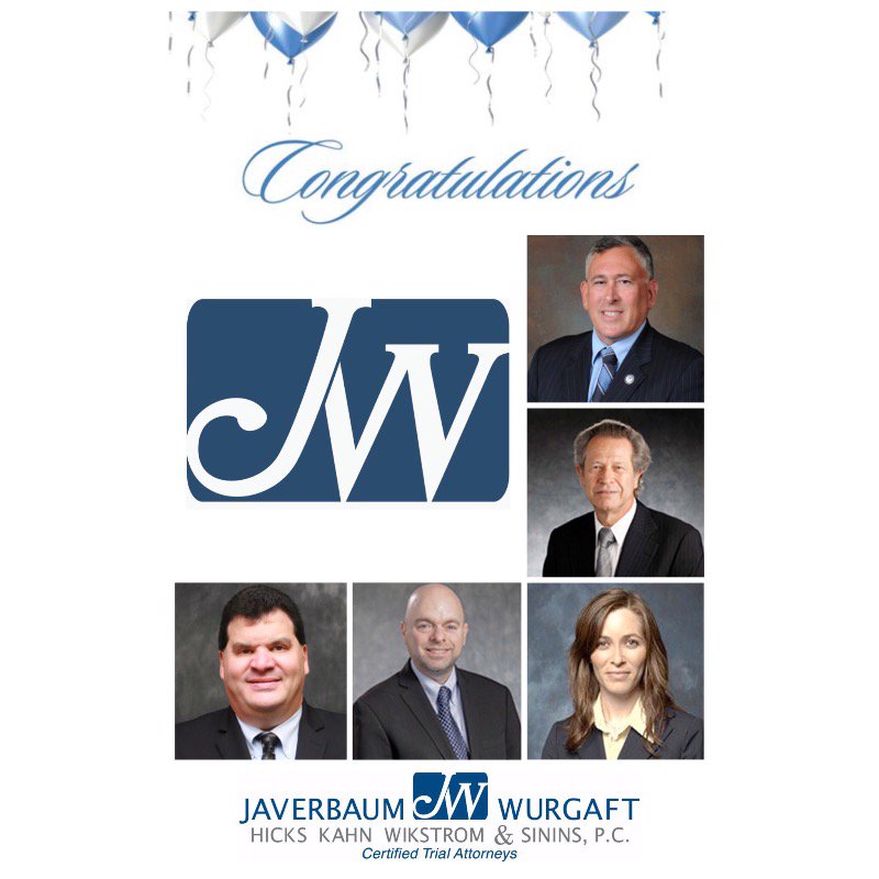 Congratulations to the Javerbaum Wurgaft attorneys who will be recognized tonight for their Amicus work at the NJAJ Awards Dinner.  Your advocacy makes us proud. ow.ly/uYeV30iGRB4