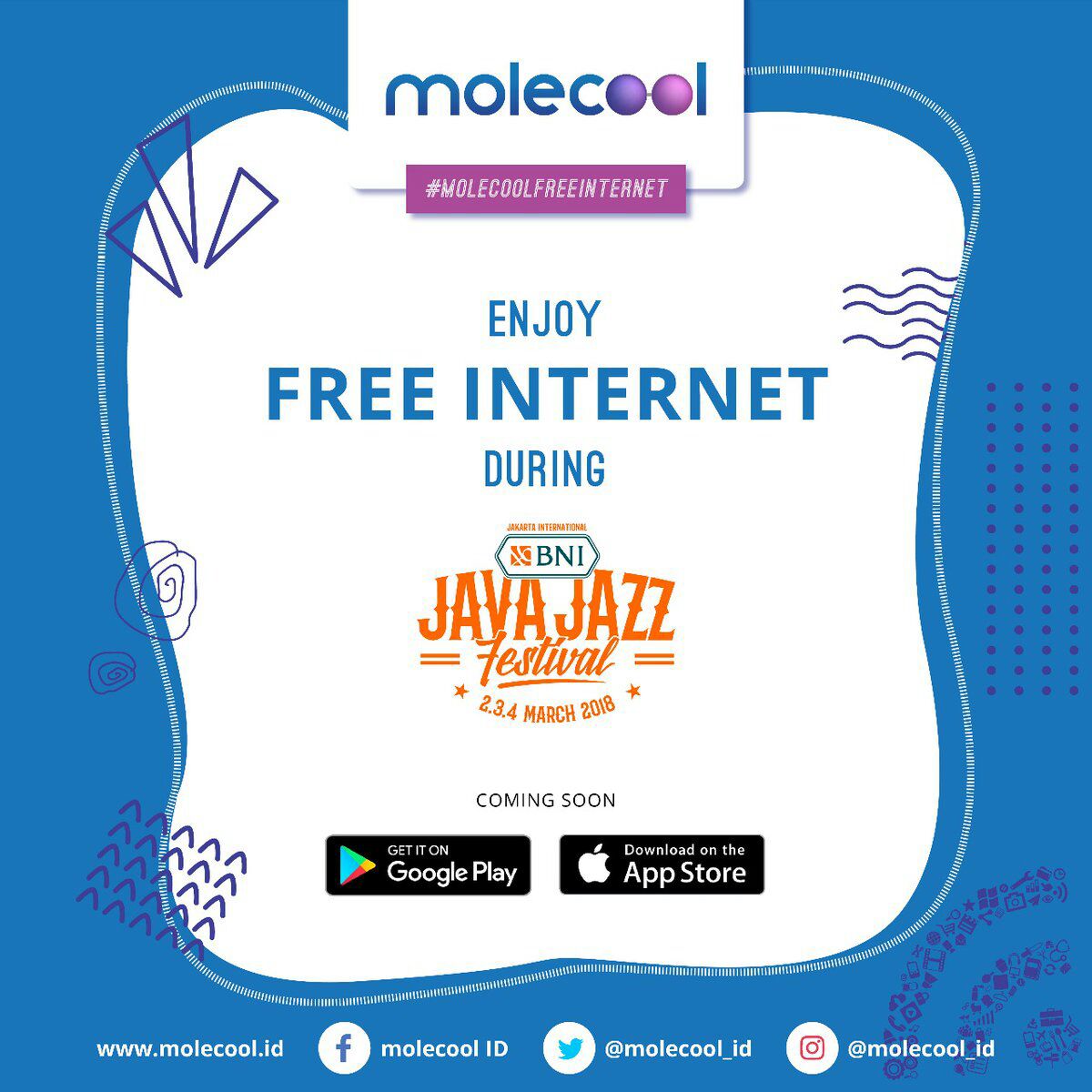 wanti_one's tweet photo. Selain bisa nonton @JavaJazzFest 2018 lihat show special nya musisi kondang manca negara, free internet juga loh selama #ReadyForJavaJazz
#PesonaJavaJazz2018 https://t.co/vpwJNkRCe0
