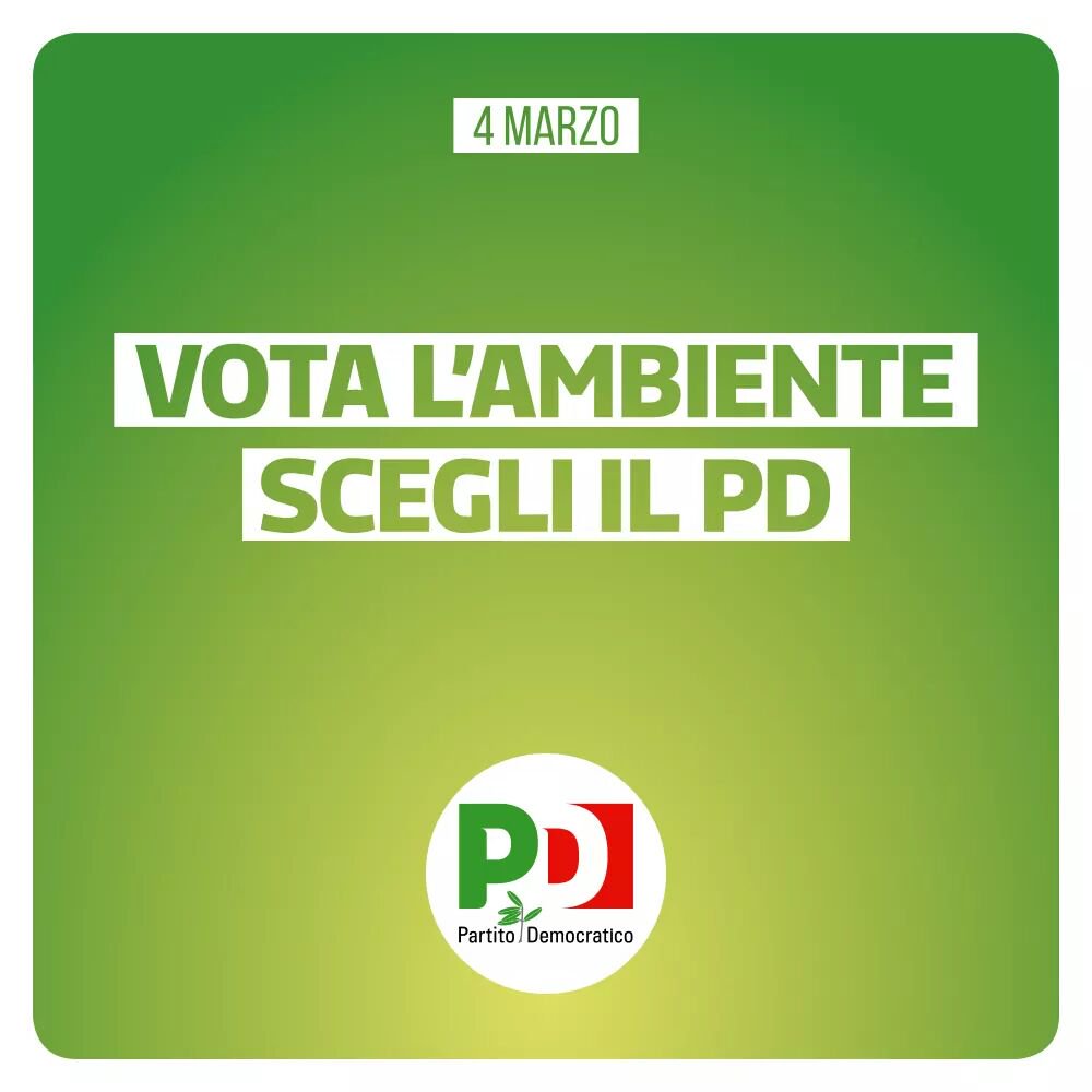 vuoi ambientalismo del fare se non credi nella decrescita felice ma in un futuro sostenibile #votapd <a href="/matteorenzi/">Matteo Renzi</a> <a href="/ambiente_pd/">AmbientePD</a> <a href="/pdnetwork/">Partito Democratico 🇮🇹 🇪🇺</a>