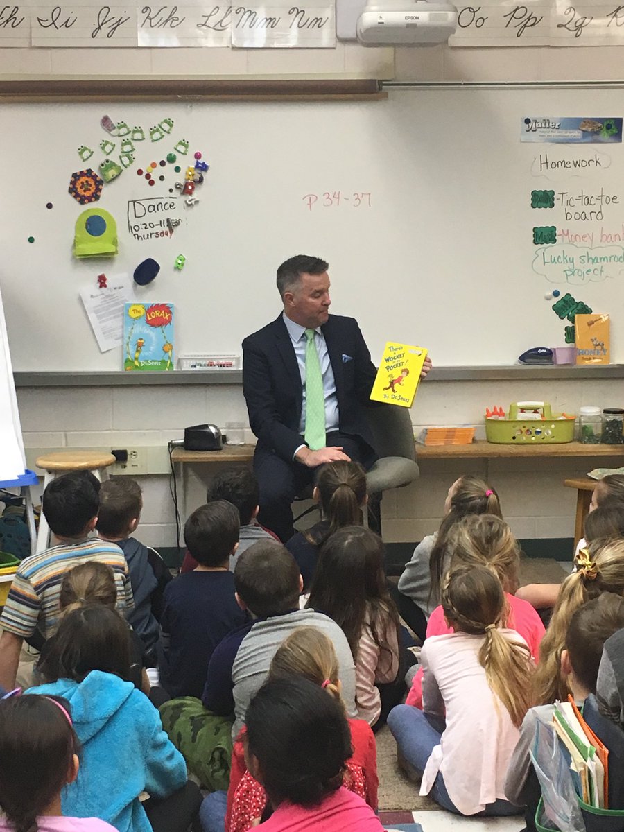 Mr. Smith reads his favorite Dr. Seuss book to second grade!@ptbeachsuper.com