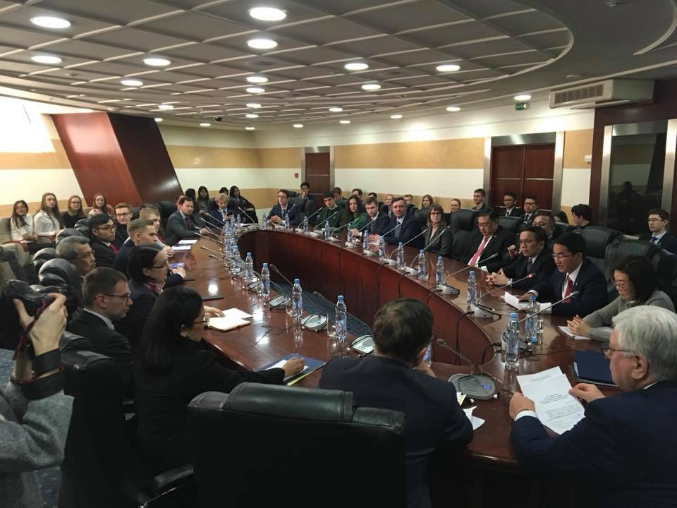 OfficialBurmese's tweet photo. Moscow Institute of International Relations ( MGIMO) 
The 15th Meeting of the Executive Board of the ASEAN Centre in MGIMO University
ASEAN at 50: Achievements, Challenges and New Opportunities for Cooperation with Russia (27.022018) https://t.co/8nYS8ybfOk