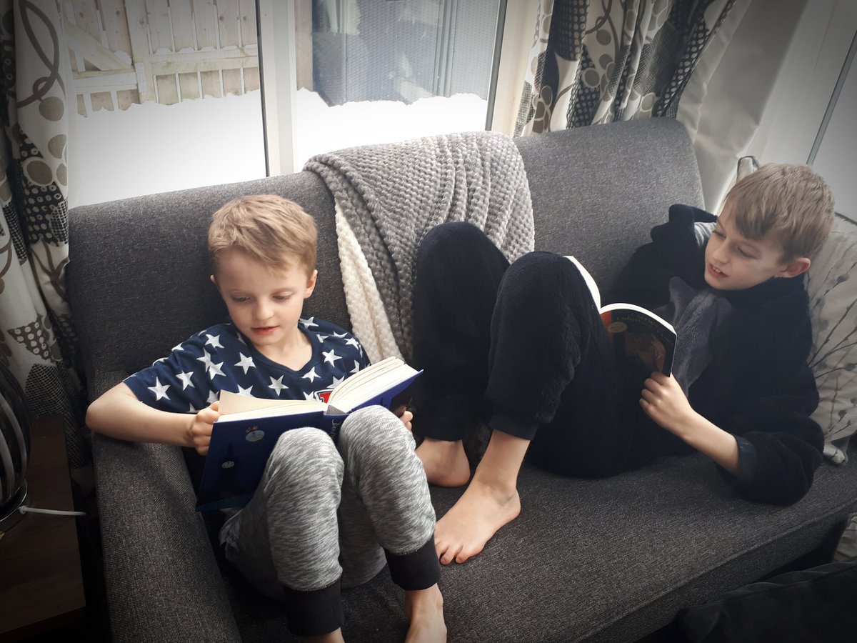 ratoad's tweet photo. @oga_reading @OPA_LG Thawing out after playing in the snow with some reading 📖📖 https://t.co/zDDV3kjBzw
