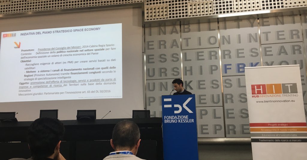 Tavolo di lavoro Space #economy come veicolo per la crescita nazionale <a href="/HIT_trentino/">Fondazione HIT - Hub Innovazione Trentino</a> @FBKcom <a href="/UniTn/">Aldo Rasmussen</a> <a href="/fem/">*&*</a>
