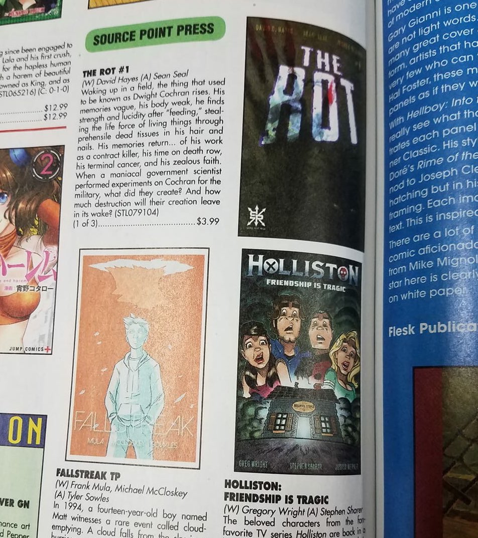 SourcePtPress's tweet photo. Love seeing our titles in @PREVIEWSworld #LCS #comics 
Pre-order and help support small press publishers #ECCC https://t.co/2CQcpUcCrt