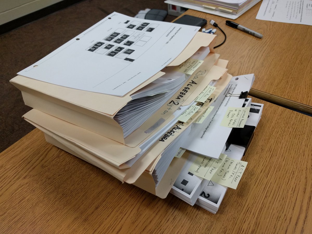 If this is all the materials I left for my students so I could attend #T3IC , anxious for them to see how much new, great stuff I bring back! #T3learns