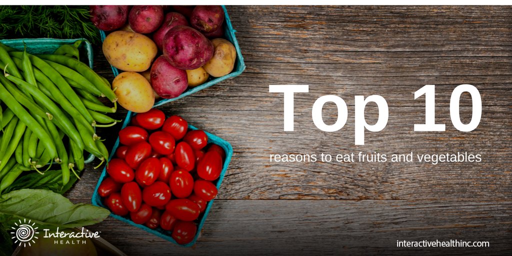 interactivehlth's tweet photo. March is #NationalNutritionMonth! To help you kick things off, here are the Top 10 reasons to eat more fruits and vegetables. https://t.co/FuwVjcw2Kf https://t.co/E0XxSBO2jm