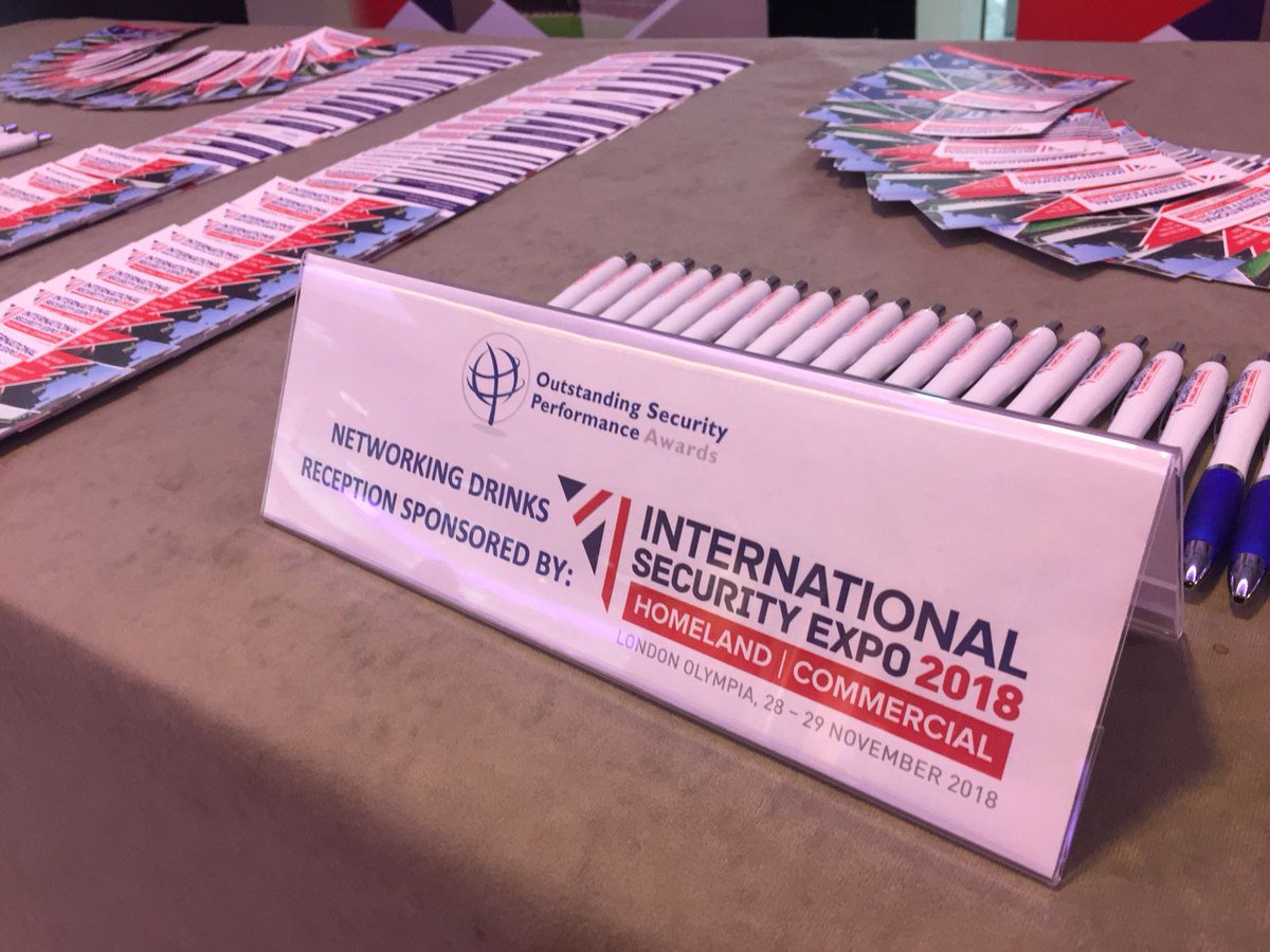 ISE_Expo's tweet photo. Come visit us at the Royal Lancaster for the Thought Leadership Summit and a special celebratory evening recognizing and rewarding security professionals at the Outstanding Security Performance Awards! We're sponsoring the Networking Drinks Reception 🥂 https://t.co/gPd3r2F5M5