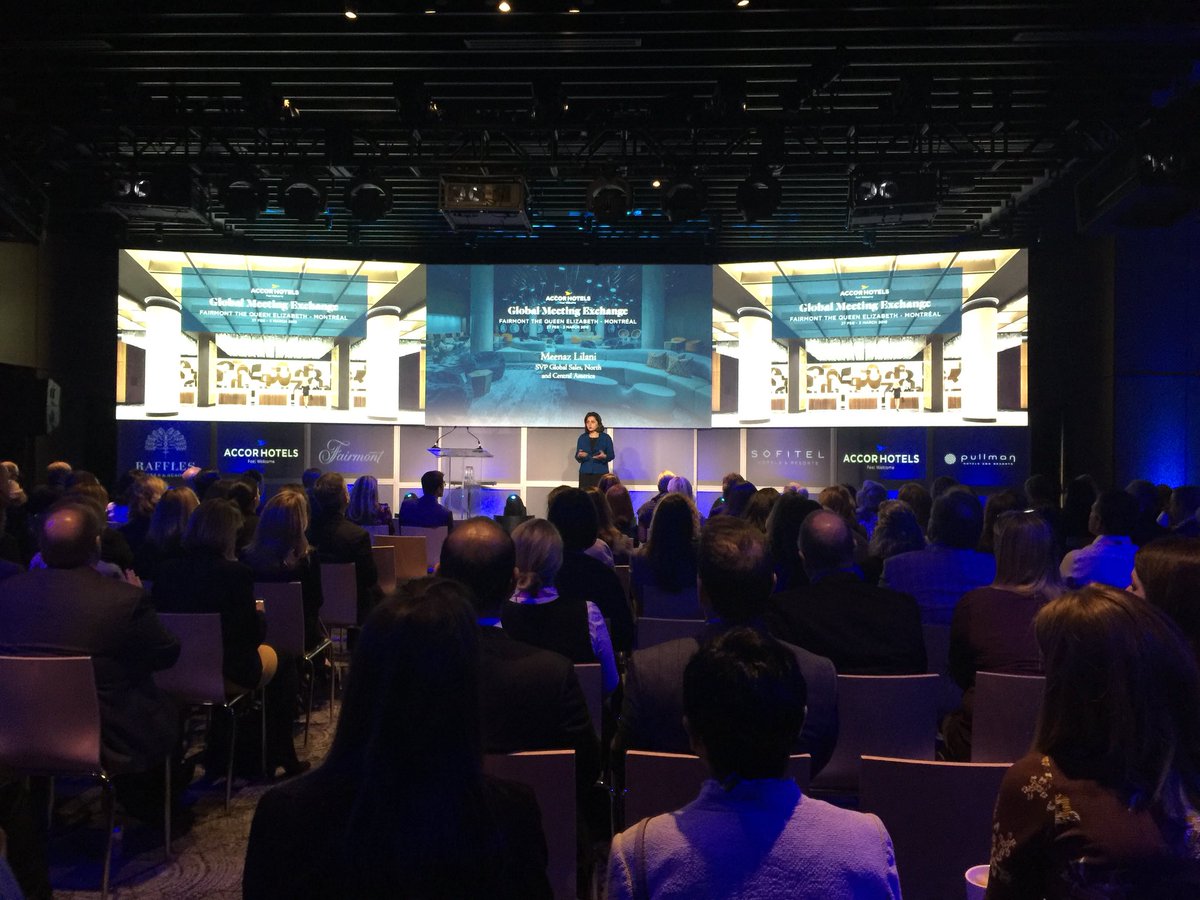 snider_grant's tweet photo. Update from #accorhotels Meenaz Lilani, SVP Global Sales during #GME2018 opening session https://t.co/JEtQCLMtbQ