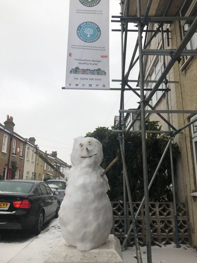 AshIslandW4's tweet photo. We build lofts & ⛄️ #beastfromtheeast #stormemma #hiptogable #loftconversion #collierswood #SW19 #teamashisland https://t.co/vxEwWtAe1q
