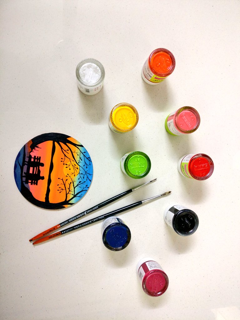 aaki195's tweet photo. What's wrong with a little escapism in Art?

(No pens used. Just acrylic paints &amp; ofcourse brushes😄 )

#art #artwork #creativity #sunset #snow #painting #artists #coaster https://t.co/vM0KEUK7ek