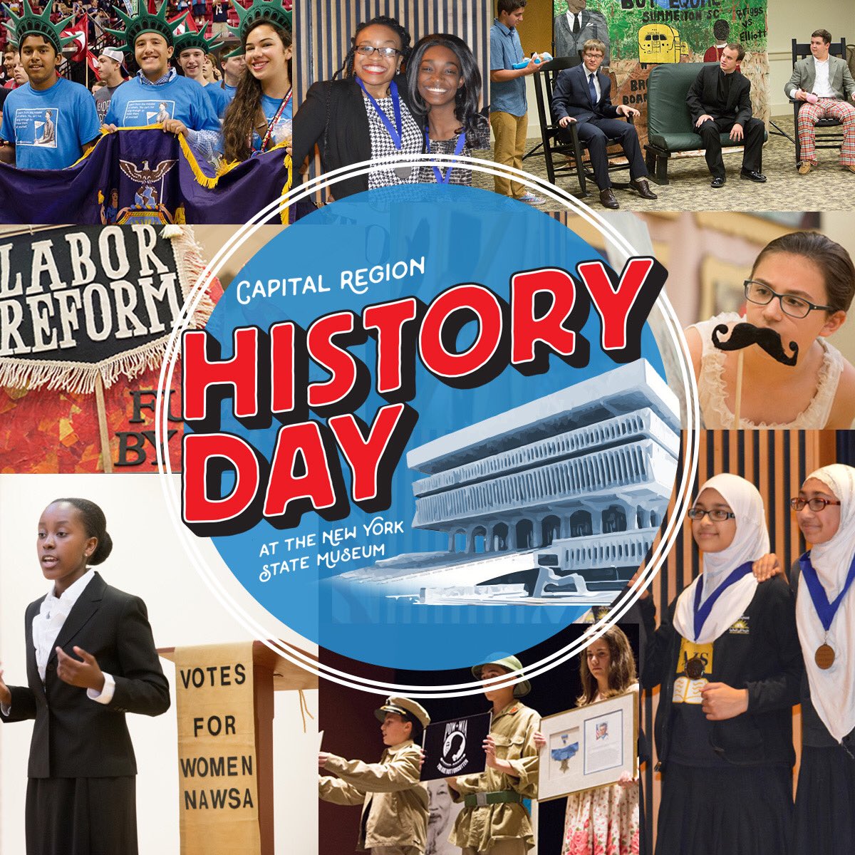 nysmuseum's tweet photo. Teachers and students of history: Registration for the annual Capital Region History Day competition closes on March 5! For more information on this year’s theme and how to participate, visit: https://t.co/M1BxUartKR https://t.co/00tg7wLvPy
