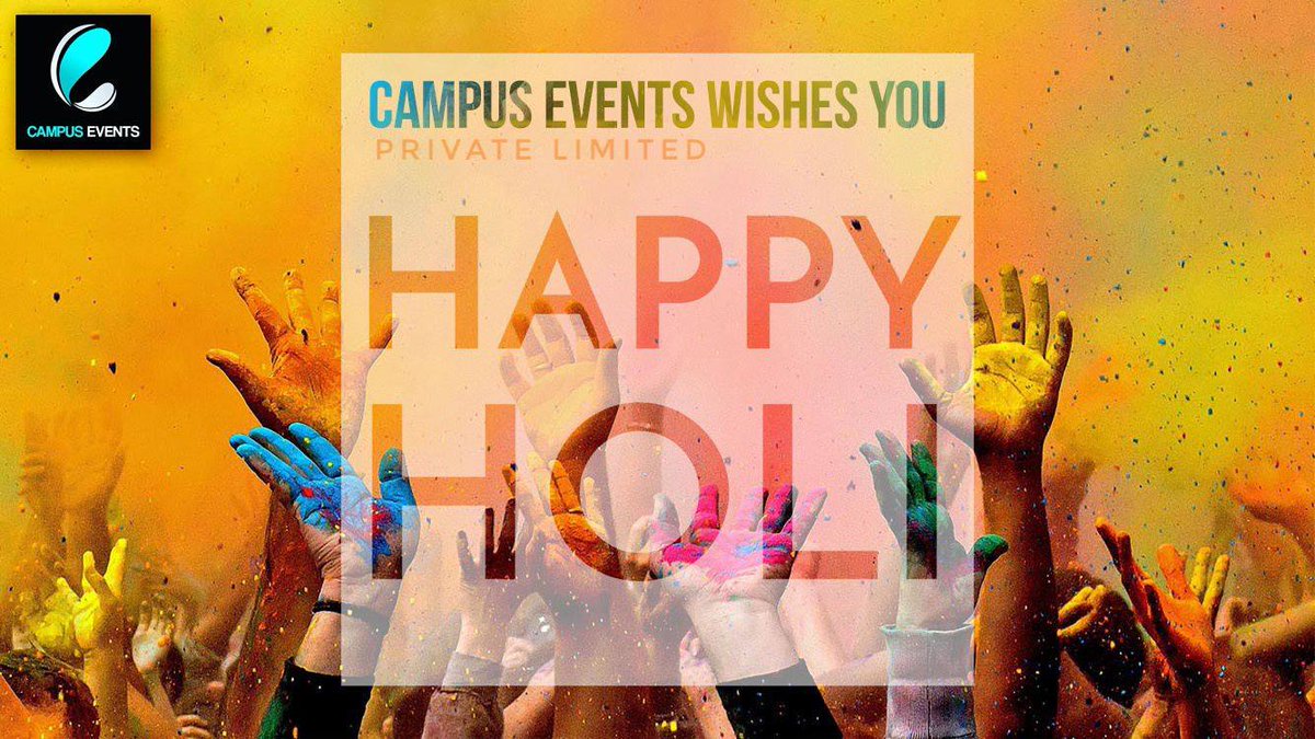 Campus Events Private Limited wishes you all Happy Holi. 
This Holi, express your love with colors and your affection from the heart.
#Happy_Holi
#Campus_Events_Private_Limited