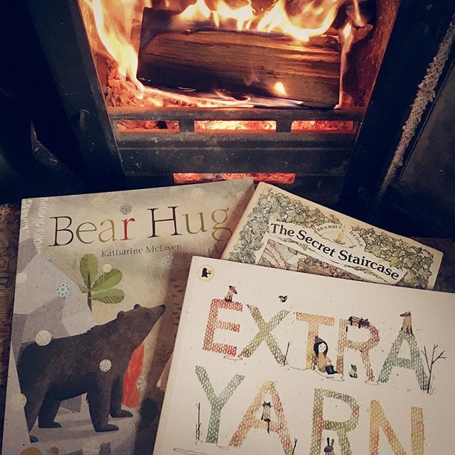 saltbythesea's tweet photo. This is certainly the coldest, snowiest World Book Day that I can recall. So, here’s a few of my fireside favourites. I hope you’re all staying safe and warm out there! 🌨🌬 #worldbookday #firesidereads #childrensbooks https://t.co/CwIwPkBn9u