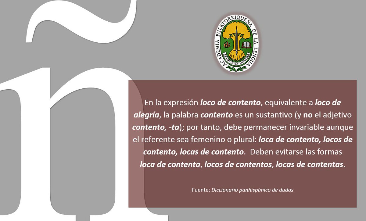 AcademiaPR's tweet photo. #PreguntasFrecuentes | Loco de contento | #AcademiaPR https://t.co/quIcFS97Cs
