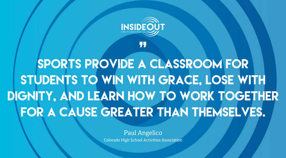 ISOInitiative's tweet photo. What's the purpose of sports? @CHSAA Commissioner @CHSAACommish weighs in.👇🏼 #InSideOutInitiative https://t.co/E3LvdZ1IYz