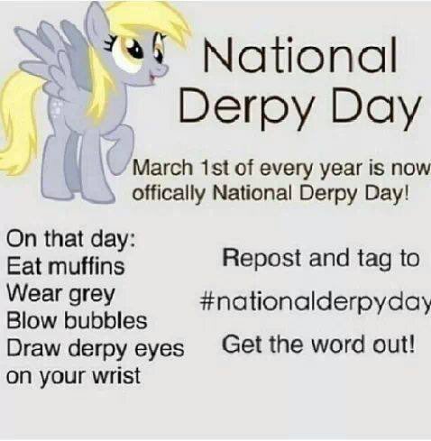 Happy #NationalDerpyDay 2018! #mlpfim #mylittlepony #brony #MLP #bronies #derpy #poniesbyrubiowolf