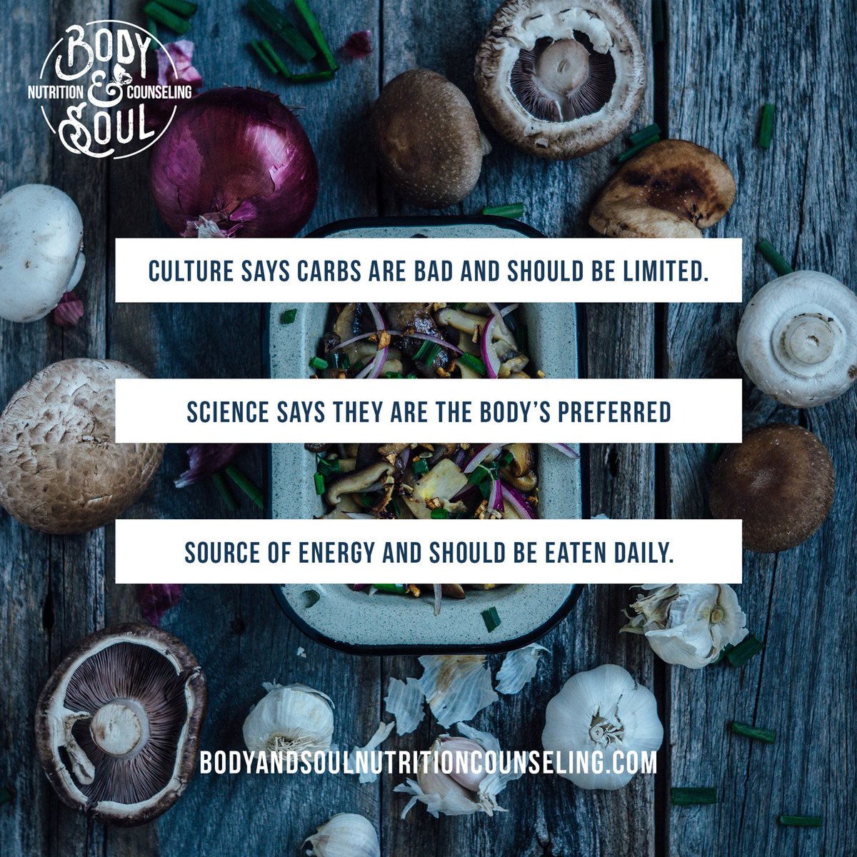 KristenBRD's tweet photo. Culture says carbs are bad and should be limited. Science says they are the body's preferred source of energy and should be eaten daily. https://t.co/LKJBQz7HSa