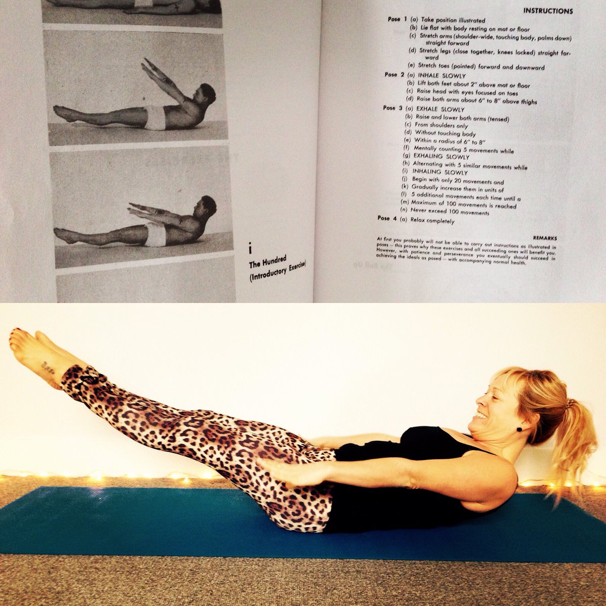 PilatesFreedom's tweet photo. #marchMATness Joesph #Pilates #contrology regime Day 1 #TheHundred #freedompilates #hove https://t.co/YxYlSBF5u6
