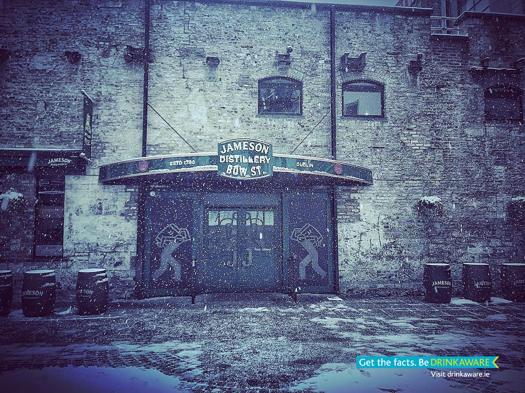 Jameson Distillery Snow St. is closed today due to adverse weather conditions. drinkaware.ie #BeastFromTheEast #Snowmageddon