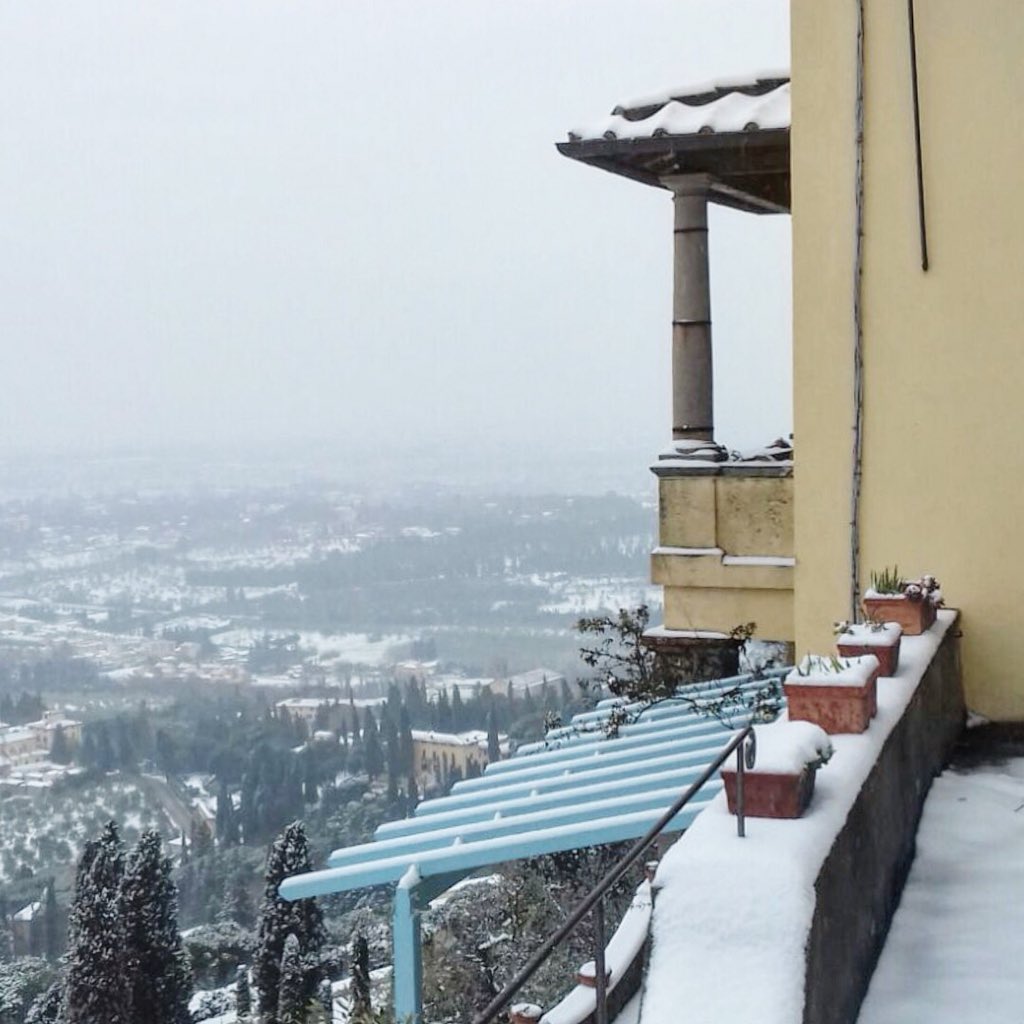 FGMichelucci's tweet photo. 1 Marzo 2018
Nell’attesa che fioriscano iris, narcisi e rose, oggi non potevamo non condividere qualche cartolina innevata di Villa “Il Roseto” e il suo giardino!
#fondazionemichelucci #fiesole #villailroseto https://t.co/o8I02IAvtb