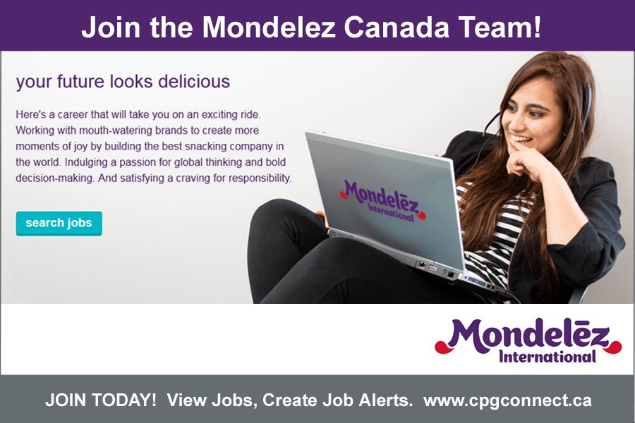 cpgconnect's tweet image. CPGCONNECT.CA | JOBS: 
Attention Finance Experts in Toronto! Mondelez Canada Inc. is hiring for a Finance Analyst. lnkd.in/fW8zJFT #Mondelez #FinanceAnalyst #Toronto #CPG #ConsumerGoods #FMCG #FastMovingConsumerGoods #Retail #Jobs #CPGConnectJobs
