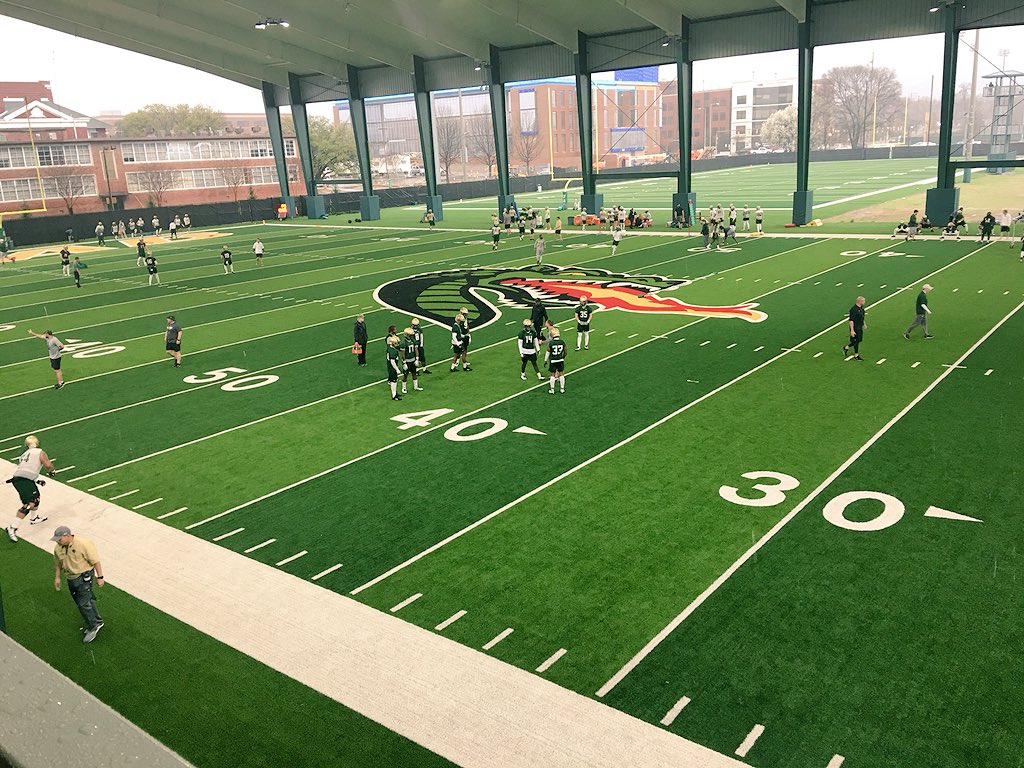 UAB_FB's tweet photo. Rain or shine, we grind. Practice #2 let’s get it. https://t.co/9ZCXSjjTd0