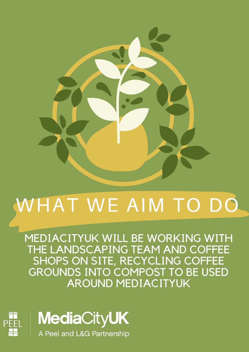 Throughout #SustainabilitySeason, we're going to be informing you of what the MediaCityUK team do and aim to do to keep MediaCityUK as low carbon and environment-friendly as possible!  

Read about what we already do ⬅️ and what we aim to do ➡️ on the posters below: