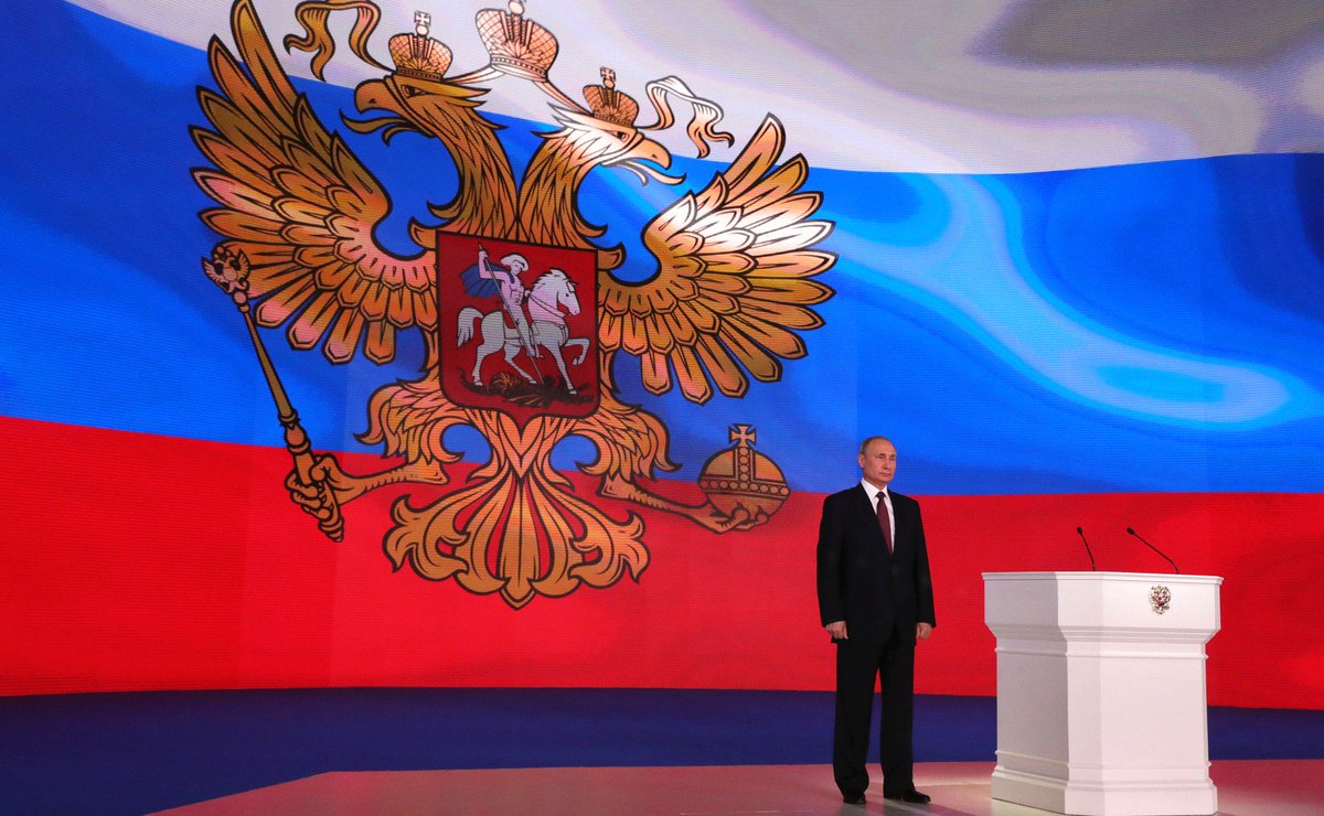 realtribune's tweet photo. Военная часть послания президента Федеральному Собранию направлена на внутренний электора�� https://t.co/xurtvtYm2d https://t.co/QCUS1kNQ65