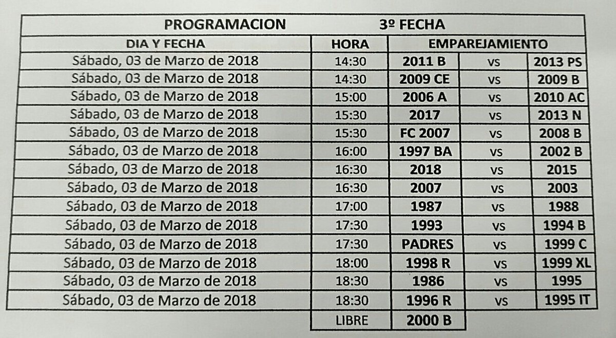 exacasjoficial's tweet photo. Programación #divB #exacasj #3fecha #apertura2018 https://t.co/QYznyT2gsS