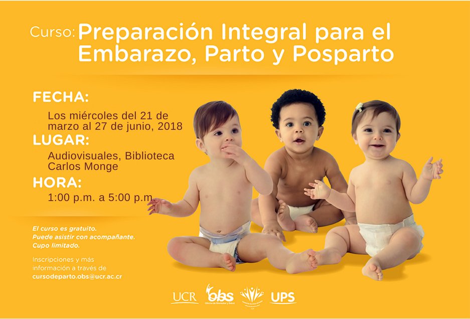 SaludUcr's tweet photo. #CursodeParto #actitudes, #conocimientos y #prácticas orientadas al #autocuidado dirigido a las familias gestantes que estudian y/o trabajan en la @UniversidadCR
Para mayor información consultar al correo-e: cursodeparto.obs@ucr.ac.cr o al teléfono: 2511-6828 https://t.co/Wkd1kmqUw3