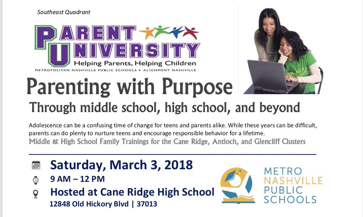mnps_PCfamilies's tweet photo. As a parent, do you know what it means for your child to be ready for middle school, high school, or college - socially, emotionally, academically, & financially? Learn from @MNPScounselors and @TNHigherEd @MNPSParentUniv #AcademicTransitions https://t.co/r7Skq6cFzK