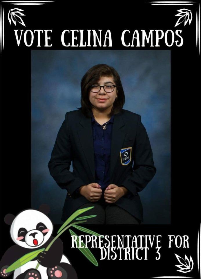 DECADVHS's tweet photo. Our very own Celina Campos is running to be an @Arizona_DECA State Officer! Come meet her and learn about her ideas at state! #yearofthepanda #azcdc #azcdc2018 https://t.co/PwoIVzqBcL