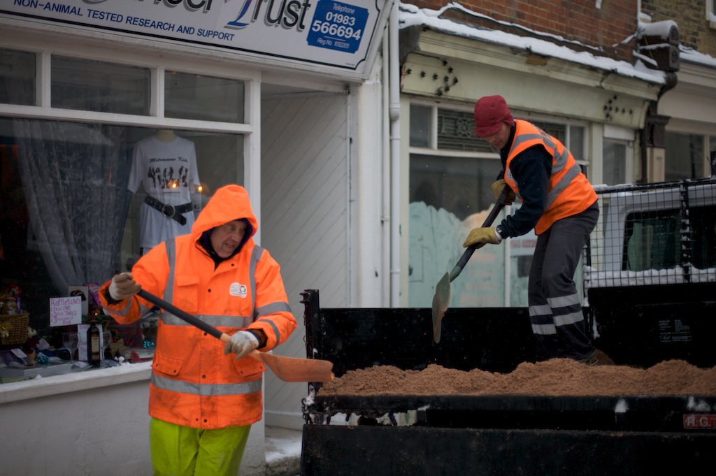 Remember to look after those paws in the snow!!!

Beware of grit causing trauma to your four-legged friend's tootsies and make sure you rinse and wipe them down to remove it all after your walks. Try to avoid heavily gritted areas to prevent the problem too!