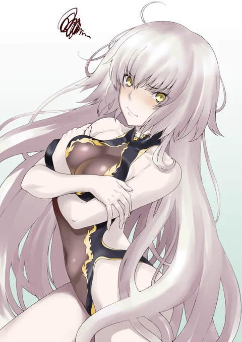 ジャンヌオルタさんに水着を着てもらうの続きです～。   #FGO 