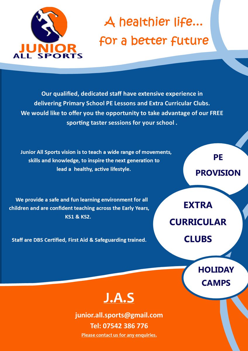 JuniorAllSports's tweet photo. @juniorallsports RT for our fun & exciting Sports Provision β½οΈππππ#Sports #PE #PPAcover #PEprovision #Primary #PrimaryPE #PrimarySports #ExtraCurricularClubs #holidaycamps #BirthdayParty #herts #Hertfordshire #essex #cambs #Cambridge #SportsProvision #JAS #JuniorAllSports https://t.co/a16WuZrm81