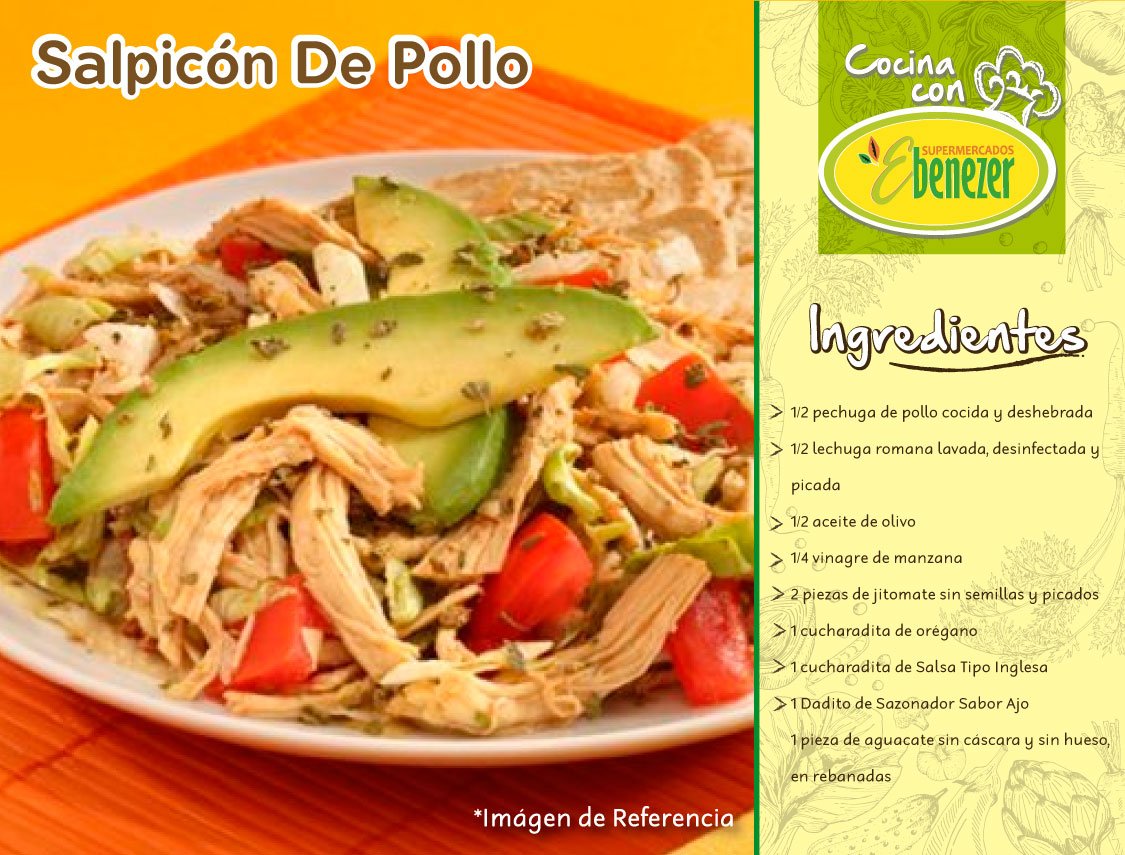 SUPER2EBENEZER's tweet photo. " La comida es una parte esencial de una dieta equilibrada" 
Preparación:
1 .- Mezcla el pollo con el jitomate y la lechuga. Agrega la piezas de DADITOS DE SAZÓN MAGGI Sabor Ajo, el orégano la Salsa Tipo Inglesa, vinagre de manzana y el aceite de oliva.
2 .- Decora con aguacate https://t.co/faPG8HC1uR