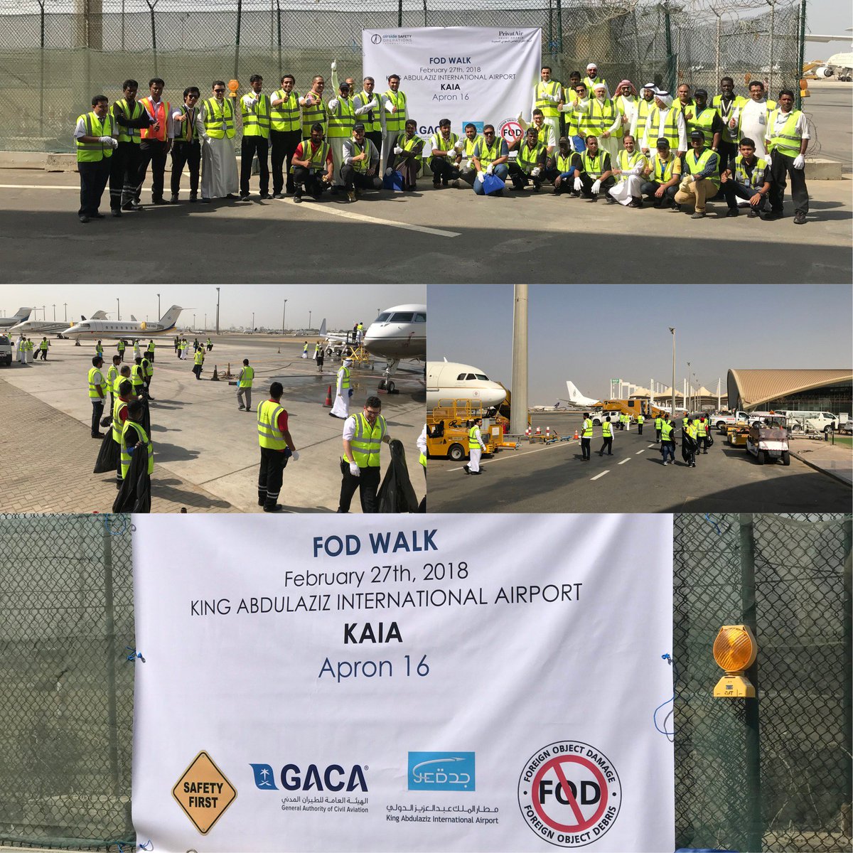 ASO_Intl's tweet photo. #ASOIntl has organised an #FODwalk to promote safety awareness!
#FOD is everyone's responsibility at an airport!
#ASOIntl #FODwalk #FOD #SafetyFirst #Always https://t.co/hp5S1C5vZw
