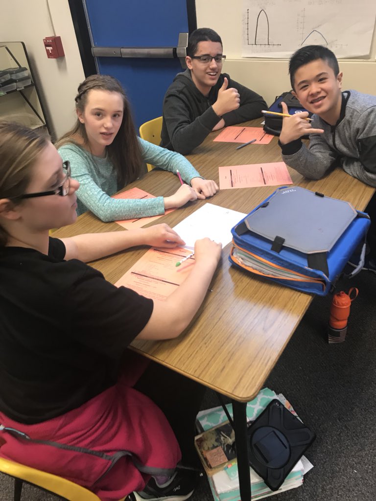 bmillerWCPS's tweet photo. Analyzing sample student work using the released rubric before we grade our own constructed responses on completing the square! Loving the conversations I’m hearing! #spmswcps #magnet https://t.co/kStsv8I8Md
