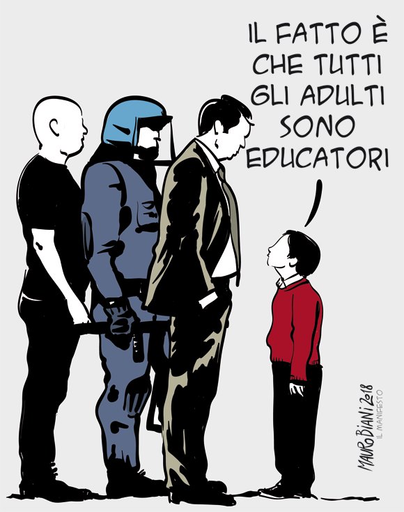 maurobiani's tweet photo. #maestra Educatori. Per @ilmanifesto https://t.co/wFkiFyMRvh