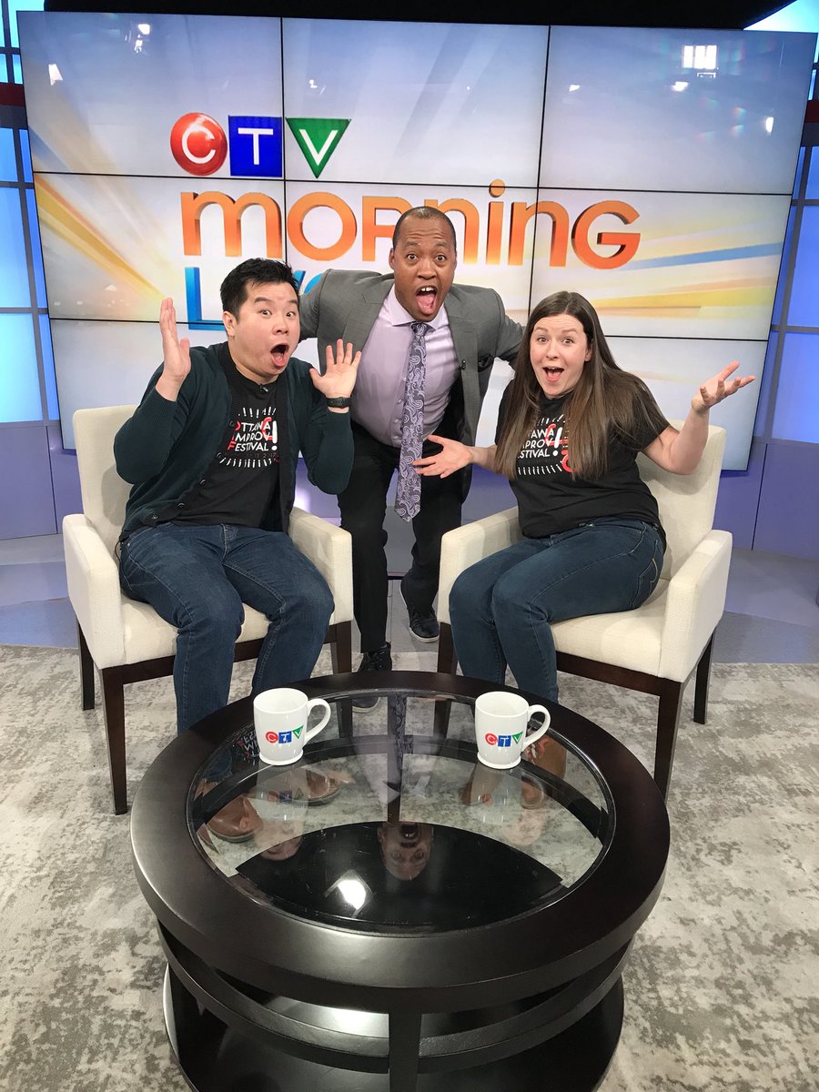 On @CTVOttMornLive today (<a href="/HenryBurris/">Henry Burris</a>) with my improv partner in crime @chelsfahey promoting the <a href="/613ImprovFest/">Ottawa Improv Festival</a> which starts tonight till Saturday! Come check out some amazing performances from Ottawa and some out of town guests from Toronto, Boston, and Montreal!