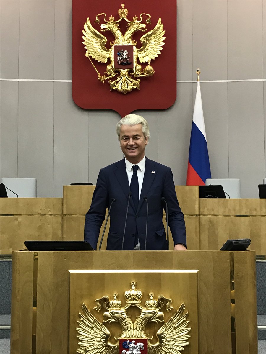 Znalezione obrazy dla zapytania geert wilders russia