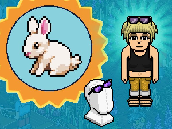 Habbo's tweet photo. **GLOBAL GIVEAWAY**
ReTweet this to have a chance of winning 1 of 50 Sunny Day Shades and 1 of 50 EXCLUSIVE Easter Bunny badges! (Badge by @conHabbo)
You cannot win more than once and Habbos from ALL hotels can participate. https://t.co/ckrB17E9Pj