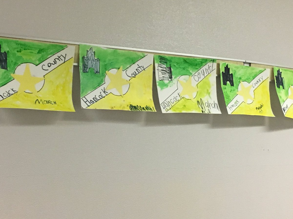 We made our flags and are wishing Hancock County a Happy Birthday! <a href="/HancockCountyCF/">Community Foundation of Hancock County</a>