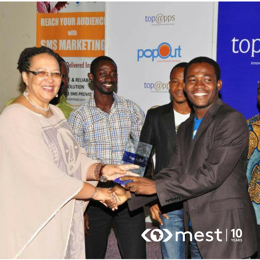 MESTAfrica's tweet photo. This week weβre throwing it back to #Dropifiβs @TopAppsAwards win in 2012! Cofounder @nabong04 is now an Entrepreneur in Residence at #MESTAccra and works to make our #startups even stronger. #tbt #MEST10Year #PeopleofMEST https://t.co/eMxrxLcEdB