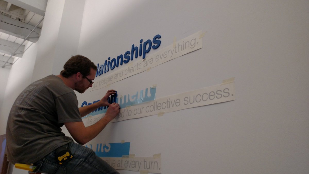 prosphire's tweet photo. Our corporate values are on the wall, and in everything we do. #ProspHire https://t.co/DpjHlPbKFI