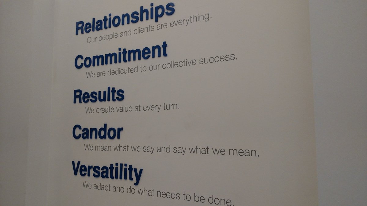 prosphire's tweet photo. Our corporate values are on the wall, and in everything we do. #ProspHire https://t.co/DpjHlPbKFI