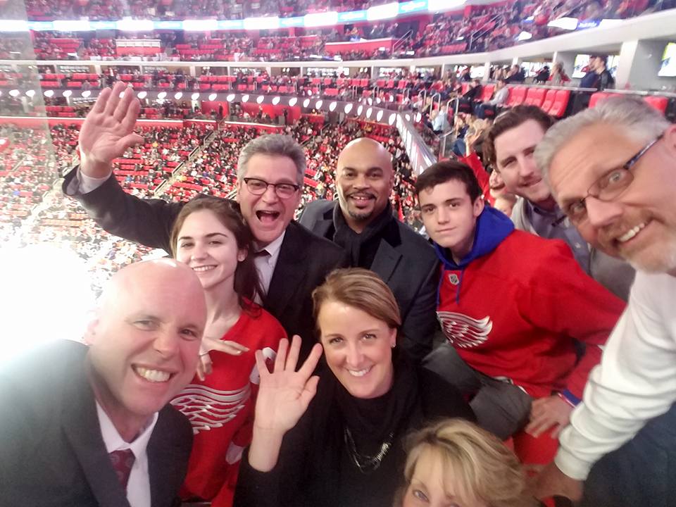 Had a lot of fun at @LCArena_Detroit watching @DetroitRedWings hockey with great friends and partners!