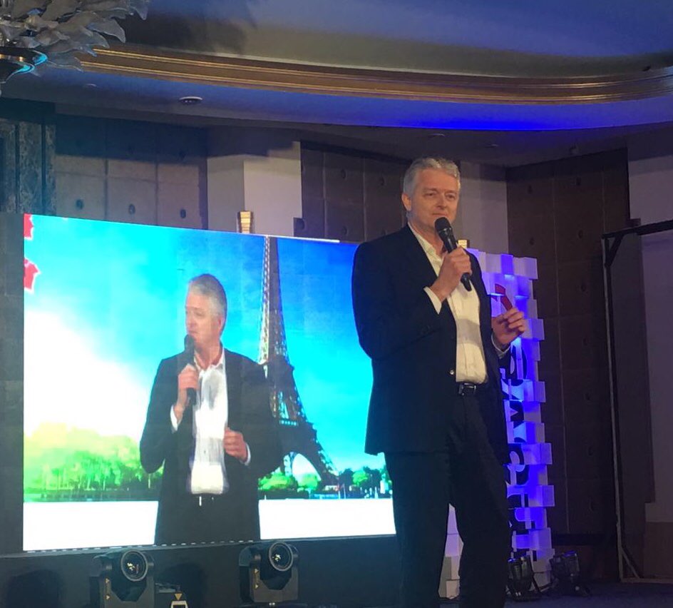SopraSteria_IN's tweet photo. Vincent Paris, CEO - Sopra Steria, commending the global and collective approach adopted by Sopra Steria India and discussing the group’s ambition for 2020 at India Management Kickoff 2018.
#MoveUp18 #SopraSteriaIndia #SopraSteria https://t.co/i03K9cTtp0