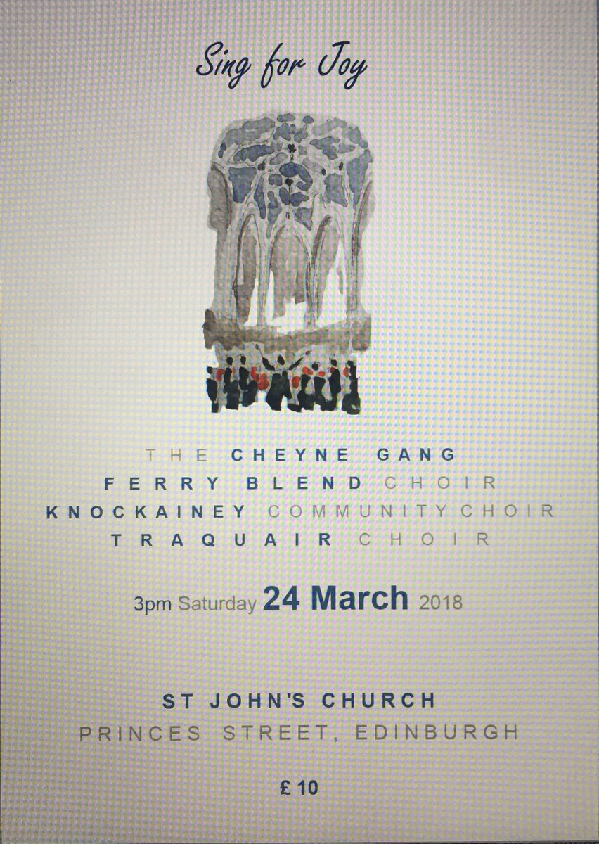 Proud that @cheynegang_COPD are singing with these other great choirs #singingforhealth #singforjoy Tickets £10 on the door, audience participation a must. @CHSScotland @CharterisCentre @edinspotlight @DrGregorSmith